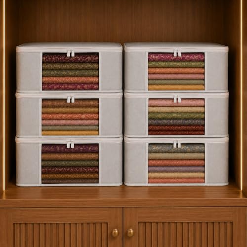 Homestrap set of 6 Foldable Saree Covers/Clothes Storage Bag/Wardrobe Organizer With Tr…