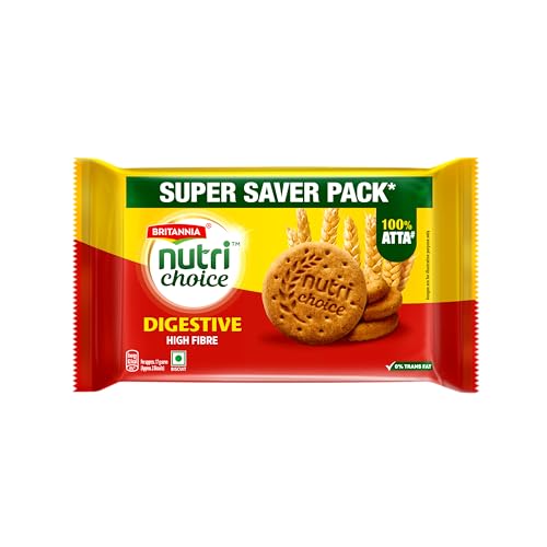 Britannia NutriChoice Digestive High Fibre Biscuits | 0% Maida