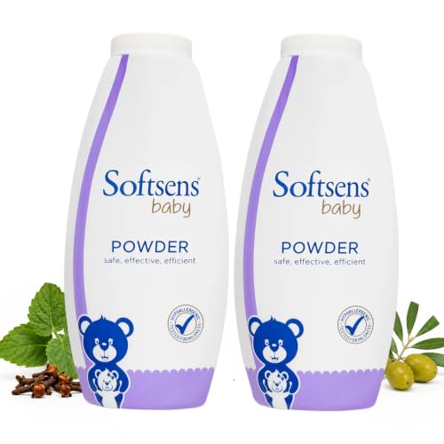 Softsens Baby Powder 200g each (Pack of 2 x 200g) | Ideal For New Borns and Infants | M…