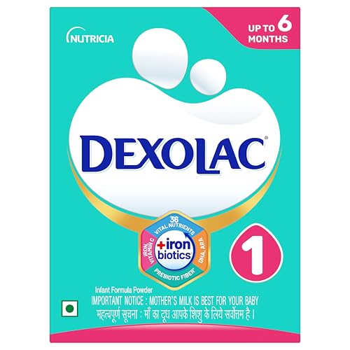 Dexolac Stage 1 Infant Formula for Babies - (0-6 months) - with Iron Biotics, DHA and o…