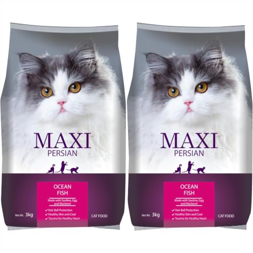 Maxi Persian Dry Cat Food 6kg (2 x 3kg ) | Ocean Fish Flavour | Suitable for All Ages |…