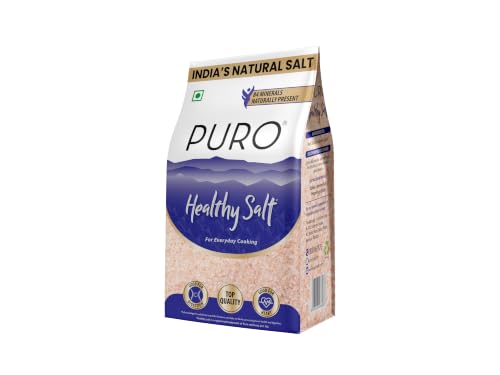 Puro Healthy Salt || Rock Salt || 1 kg (fine), Good for Heart & Digestion, with Natural…