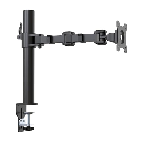 amazon basics Single Monitor Arm | Height Adjustable VESA Desk Mount with Cable Managem…