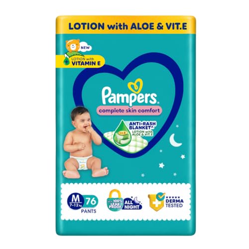 Pampers Complete Skin Comfort Pants, Anti-rash blanket, Lotion with Vitamin E & Aloe Ve…