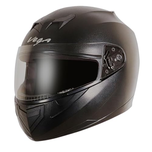 Vega Edge ISI Certified Full Face Gloss Finish Helmet for Men and Women with Clear Viso…