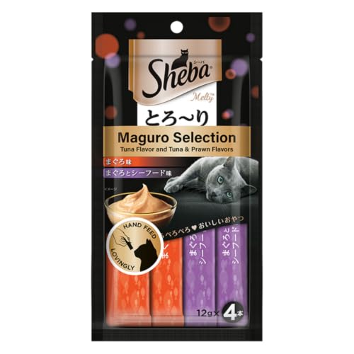Sheba Melty Premium Lickable Creamy Cat Treats, Maguro Selection – Tuna & Tuna & Prawn…
