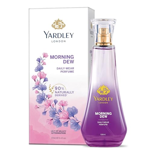 Yardley London Morning Dew Perfume for Women, 100ml – 90% Naturally Derived, Fresh Flor…