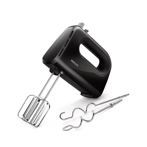Philips HR3705/10 300 Watt Lightweight Hand Mixer, Blender with 5 speed control setting…