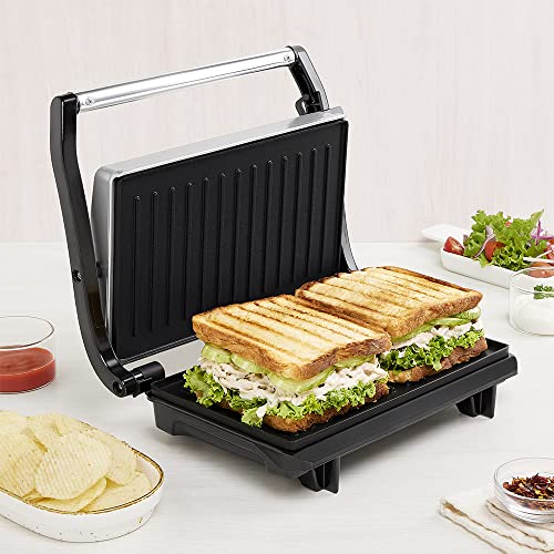 Borosil Grill Sandwich Maker | Can Make 2 Large Sandwich | Made in India, BIS Approved…