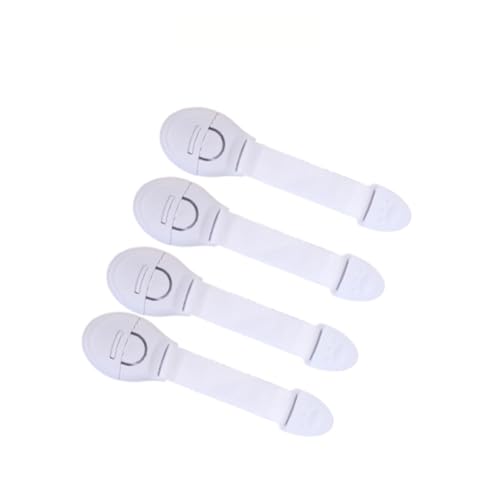 BabySafeHouse 3M Pre-Taped Infant/Child Safety Cabinet Lock, 4Pcs - White