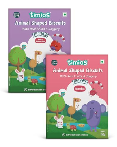 Timios Zookers Mix Flavours | Kids Snacks | Baby Snacks for 12+ Months | Nutritious & 1…