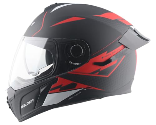 Vega Ryker Bolder Premium ISI Certified Matte Finish Full Face Helmet for Men with Dual…