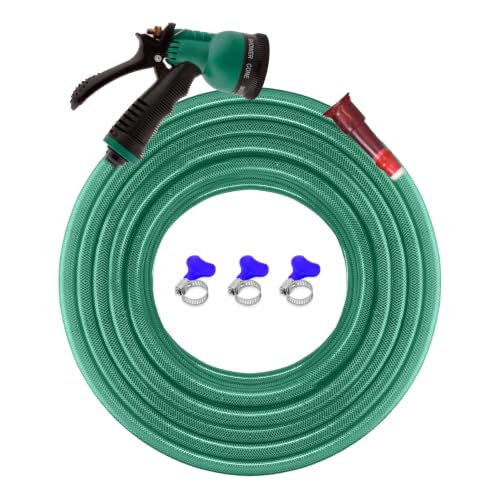 Cinagro 30 Meter, 0.5 Inch, 3 Layer Braided PVC Garden Hose Pipe, Green