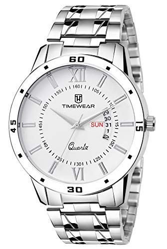 TIMEWEAR Formal Day Date Stainless Steel Watch Collection For Men Analogue Men's Watch(…