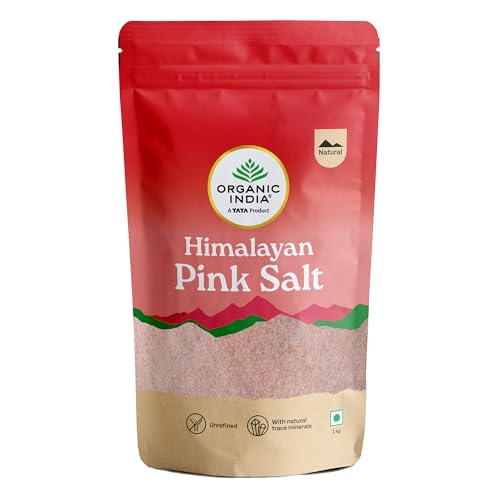A TATA Product - Organic India Pink Rock Salt, 1Kg Pouch