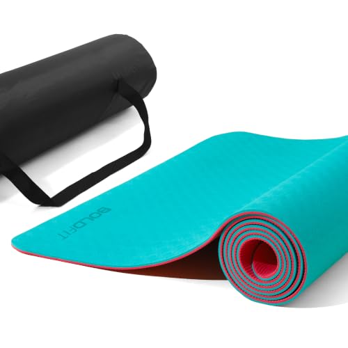 Boldfit Yoga mat for Women and Men with Cover Bag TPE Material 6mm Extra Thick Exercise…