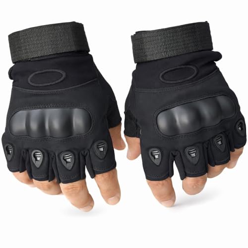 GOCART WITH G LOGO Tactical Gloves for Men, Hard Shell Knuckle Protection Motorcycle Gl…