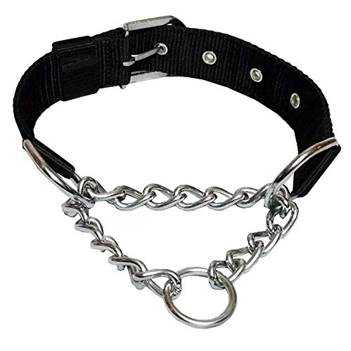 PSK PET MART Dog Nylon Half Chain Half Collar Belt Stainless Steel Dogs Collars 1 Piece…