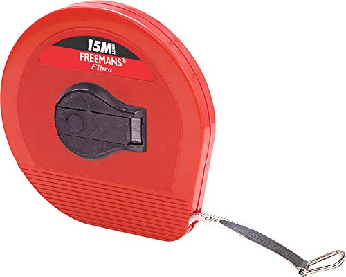 FREEMANS 15m:13 mm Fibra Fibreglass Measuring Tape -15m/50ft With Unbreakable ABS Case…