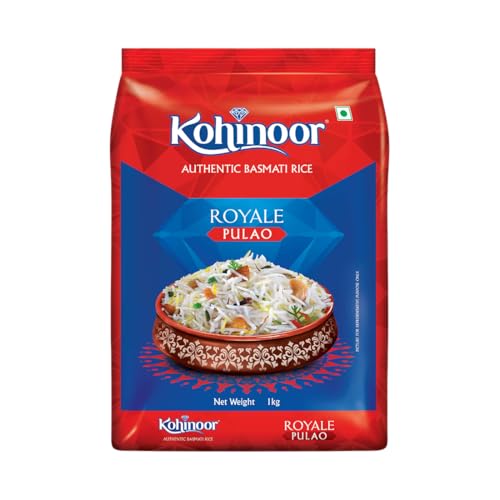 Kohinoor Pulao Basmati Rice, 1 kg | Long-Grain Basmati (Cooked grain up to 18 mm) | Aro…