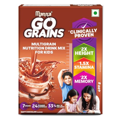 Manna Go Grains Nutrition Powder for Kids. Clinically Proven to Support 2X Growth, Immu…