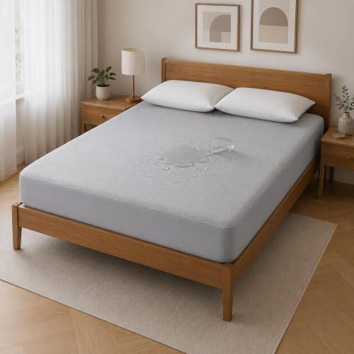 Amazon Brand - Solimo Cotton Water Resistant Mattress Protector| OEKO TEX certified | C…