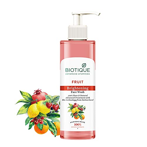 Biotique Fruit Brightening Face Wash| Ayurvedic and Organically Pure| Advanced Swiss Te…