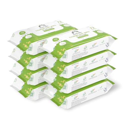 Amazon Brand - Mama Bear Cleansing Baby Wipes With Lid | 576 Wipes | 72 Wipes x 8 Packs…