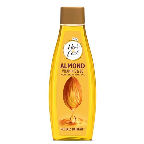 Hair & Care Almond, Vitamin E & B5 Non-Sticky Hair Oil - 500ml | Up to 90% Less Hair Fa…