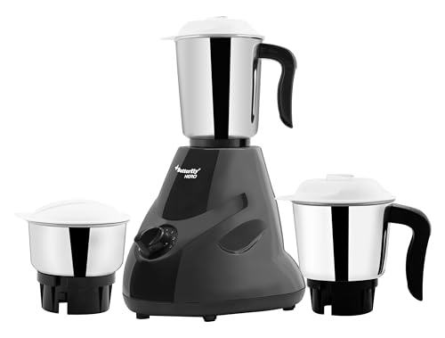 Butterfly Hero 500 Watts Mixer Grinder with 3 Jars | 3 Stainless Steel Multipurpose Jar…