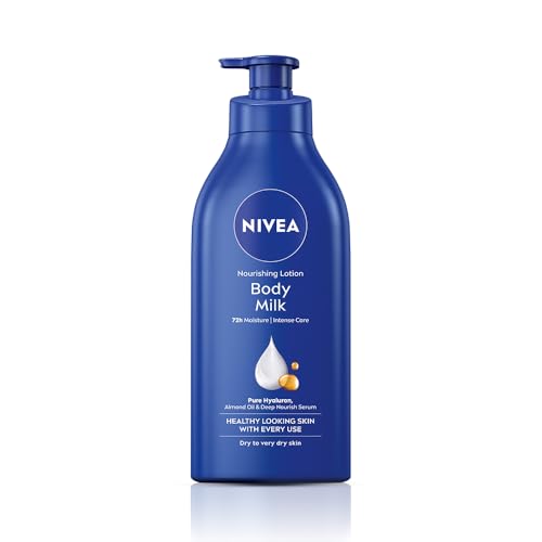 NIVEA Nourishing Body Milk 600ml Body Lotion with Hyaluronic Acid | 72Hr Hydration | De…
