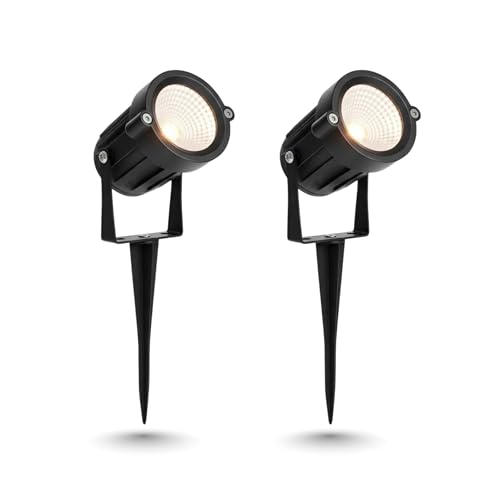 D'Mak Aluminium 5W Warm White Waterproof Spike LED Garden Light | Adjustable 180° Spike…