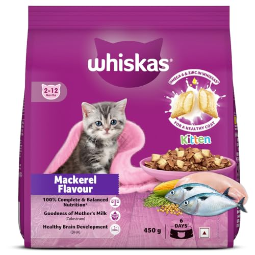 Whiskas Junior Mother Cat & Kitten (2-12 Months) Dry Cat Food, Mackerel Fish Flavour, 4…