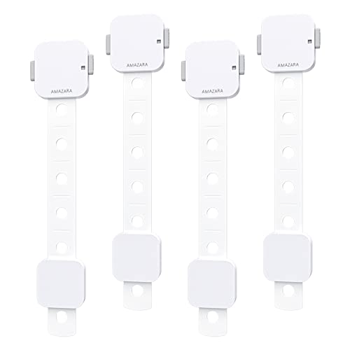 AMAZARA Child Safety Locks – Adjustable Baby Proofing Locks for Cabinets, Drawers, Frid…