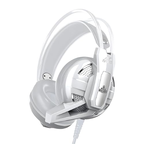 Ant Esports H520W Gaming Headset with Mic, 50mm Bass Drivers, Wired 3.5mm Over Ear Head…