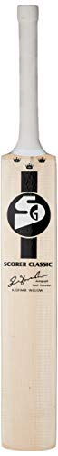 SG Scorer Classic Kashmir Willow Cricket Bat ( Size: Size 6,Leather Ball ), Wood, Multi…