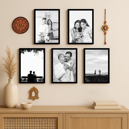Art Street A4 Size Photo Frame For Wall Set of 5 Black Picture Frame For Home and Offic…