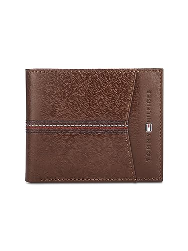 Tommy Hilfiger Men's Global Coin Wallet Enoch - Tan | 1 Coin Pocket | 2 Compartments |…