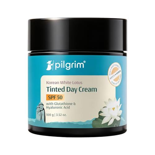 PILGRIM Korean White Lotus Face Cream with SPF 50 | White Lotus Day cream for women dai…