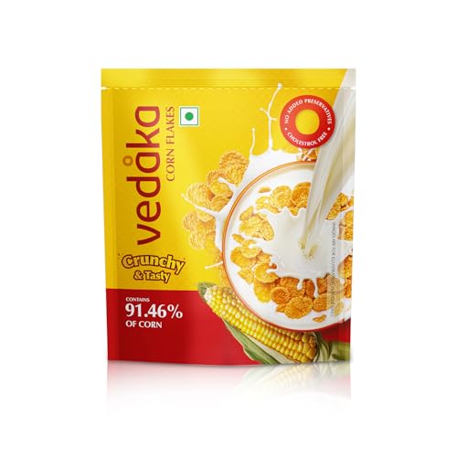 Amazon Brand - Vedaka Corn Flakes | 875 g | Super Saver Pack | Contains 91.46% of Corn…