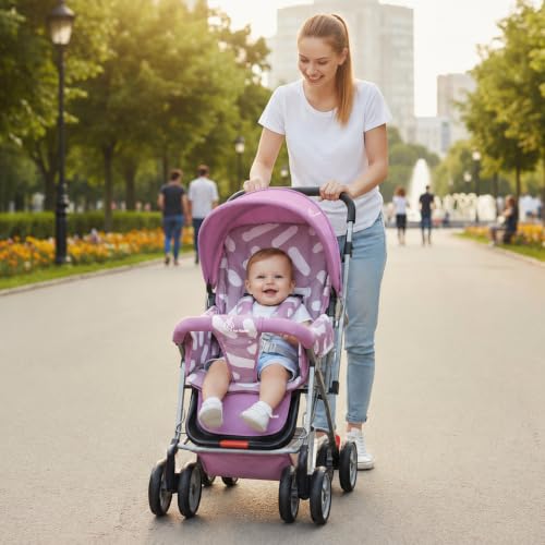 R for Rabbit Lollipop Lite Baby Stroller for 0 to 3 Years Pram with 5 Point Safety Harn…