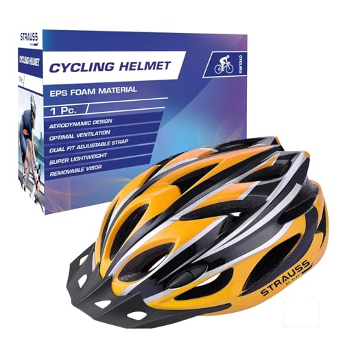Strauss Adjustable Cycling & Skating Helmet with Detachable Visor | Light Weight with S…