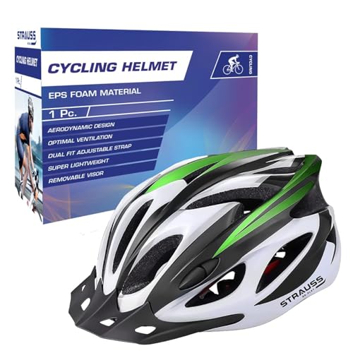 Strauss Adjustable Cycling & Skating Helmet with Detachable Visor | Light Weight with S…