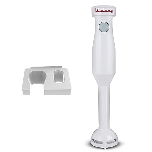 Lifelong Stainless Steel 300 Watts Hand Blender | Low Noise | Anti-Splash (Llhb04, Whit…
