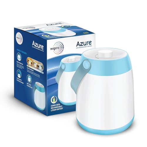 Wipro Azure LED Rechargeable Lantern with 360 Degree Light Distribution, Portable Campi…