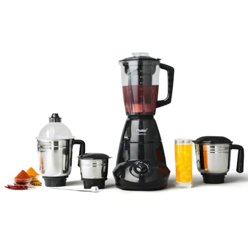 Prestige Iris 750 Watt Mixer Grinder with 4 Jars (3 Stainless Steel + 1 Juicer) | Super…