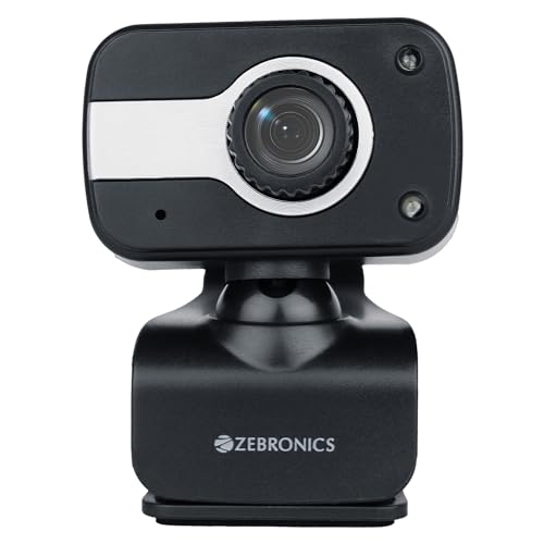 Zebronics Zeb-Crystal Clear Web Camera, 0.3 MP with USB with 3P Lens,Built-in Microphon…