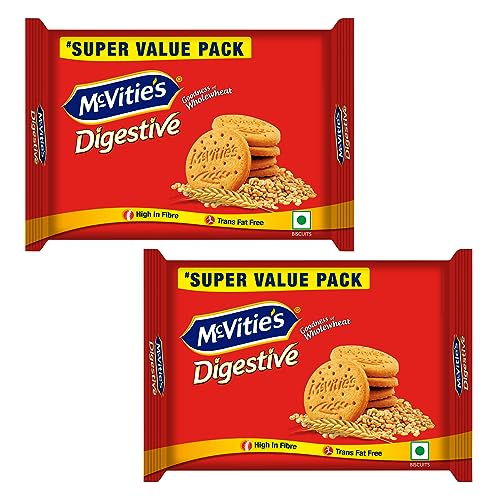 McVities Digestive High Fibre Biscuits with Goodness of Wholewheat,Super Saver Family P…