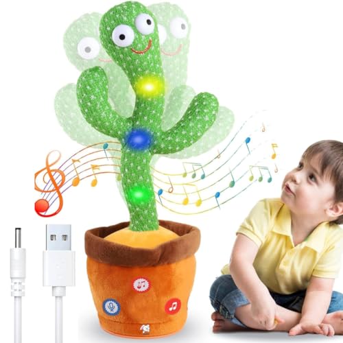 Storio Rechargeable Toys Talking Cactus Baby Toys for Kids Dancing Cactus Toys Can Sing…
