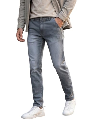Urbano Fashion Men's Grey Slim Fit Washed Jeans Stretchable (epsrustsprcrs-mgrey-34)